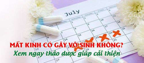 Mất kinh có gây vô sinh không? Xem ngay thảo dược giúp cải thiện